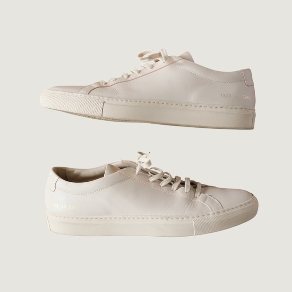 Common Projects Other - Common Projects Achilles Low Mens Cream Leather Minimalist 43 Luxury Sneaker